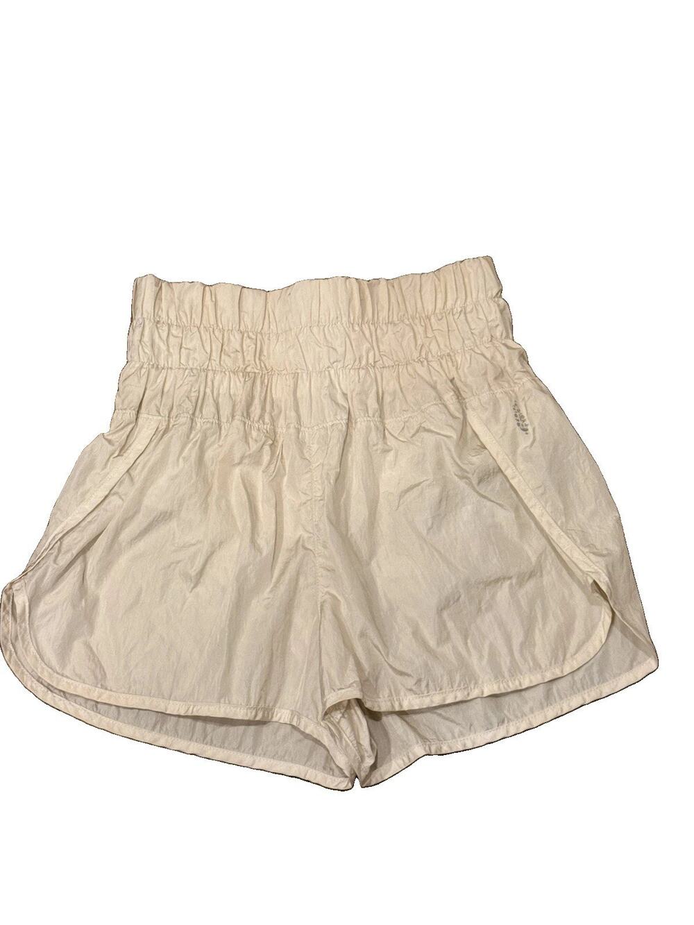 Free People Movement Shorts Womens S Cream High Rise Running Gym Athleisure